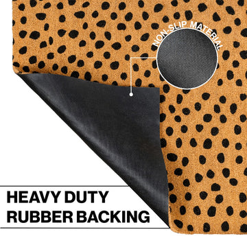 Daphne Modern Classic Animal-spot Bordered Coir Area Rug